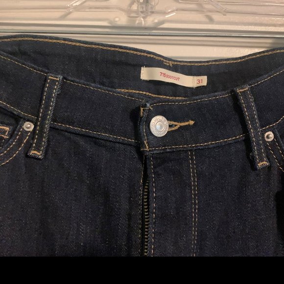 Levi's Dark Wash 715 Boot Cut SZ 31 - Picture 2 of 5